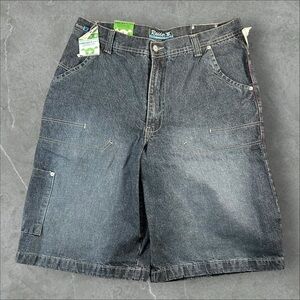 NWT Raider Jorts Mens 36 Blue Carpenter Baggy Wide-Leg Grunge Hip Hop Urban 2000